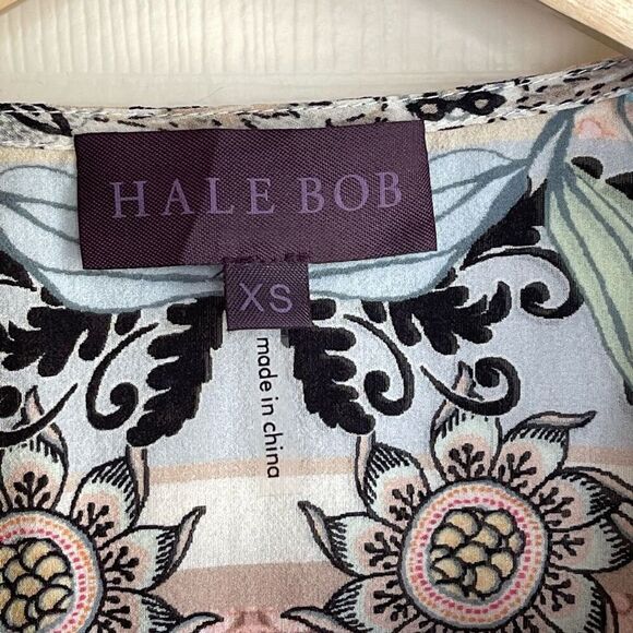 Hale Bob 100% Silk Bell Sleeve Button Blouse - XS - Picture 8 of 11